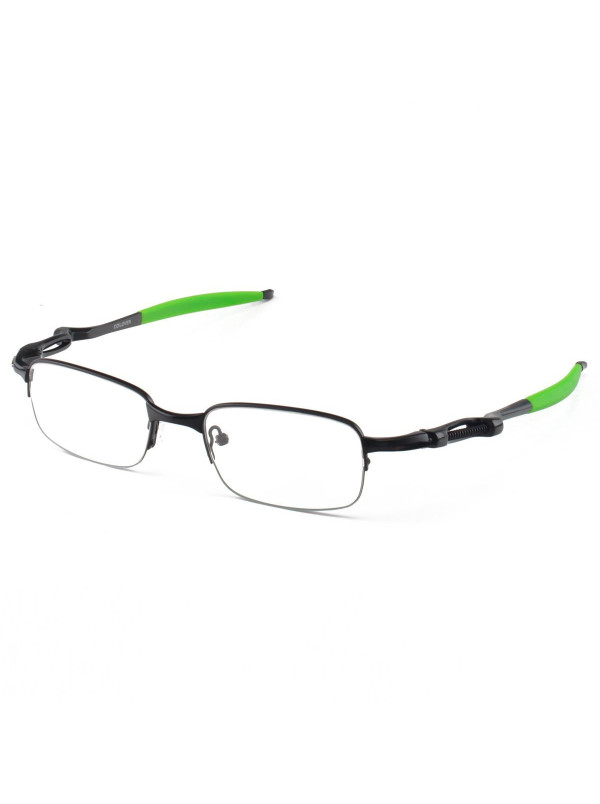 Armação de Óculos Retangular Coilover Molinha OX5043 Preto e Verde